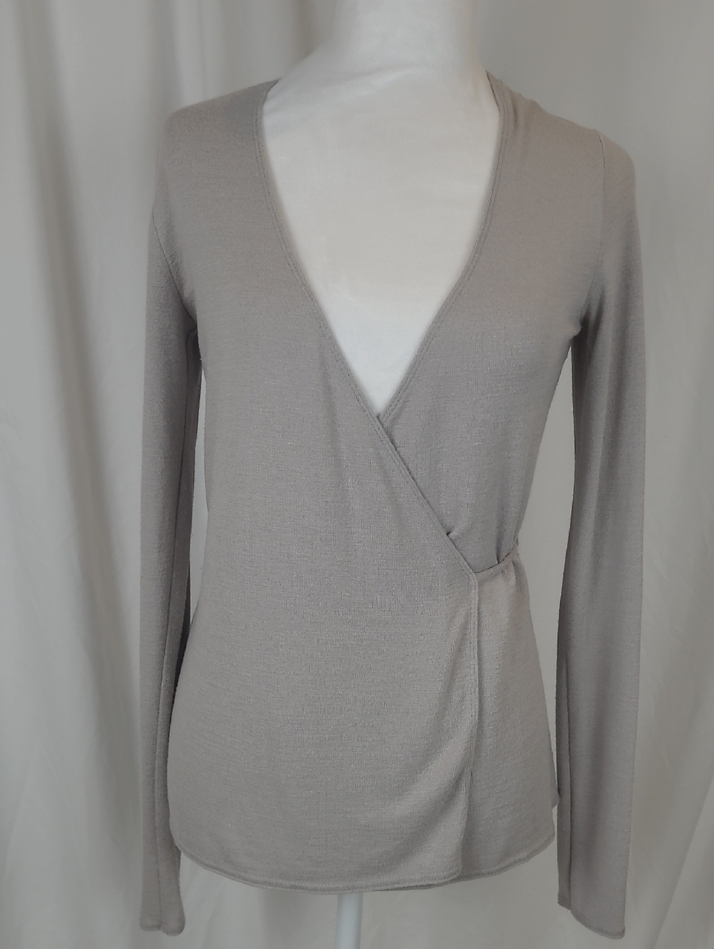 Aritzia Wilfred Free Katsia Wrap Top - Heather Grey Small